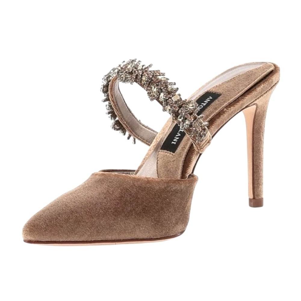NWT Antonio Melani Nova Jeweled Velvet Mules 8.5